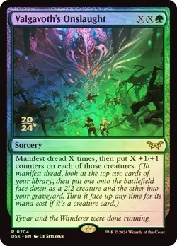 MTG FOIL Valgavoth's Onslaught Prerelease Duskmourn House of Horror - Promo: - Image 1