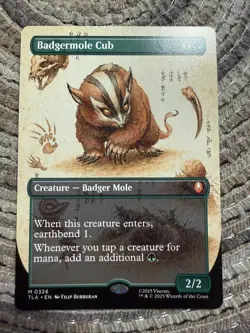 BADGERMOLE CUB [Borderless, Showcase] - Mythic - TLA Avatar MTG #0326 Free Ship - Image 1