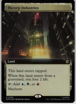 MTG Oscorp Industries (Extended Art) Foil NM Marvel's Spider-Man Magic 282 - Image 1