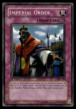 Yu-Gi-Oh TCG #PSV-104 Imperial Order 1st Edition Secret Rare Heavily Played HP - Image 1