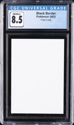POKEMON FILLER CARD BLACK BORDER CGC 8.5 - Image 1