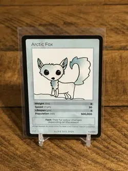 LIFE TCG Arctic Fox 1st Edition Promo Rare Card #102 Limited Print Run - Image 1