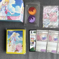 Pokemon TCG Lillie Premium Tournament Collection All Accessories + Pomo Cards! - Image 4