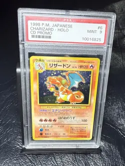 PROFESSIONAL SPORTS AUTHORITY PSA 9 CHARIZARD 6 Pokemon Japanese CD Promo Card - Image 1