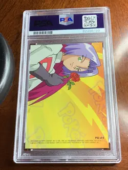 2000 Topps Pokemon TV #P02 Puzzle Card 2 Animation Series 3 PSA 9 MINT - Image 2