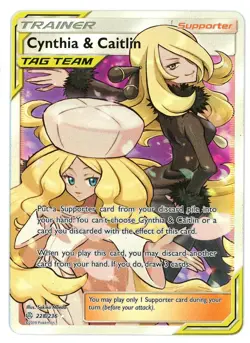Cynthia & Caitlin 228/236 Cosmic Eclipse Full Art Pokemon Card - Image 1