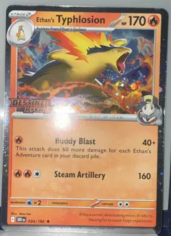 Pokemon Card Ethans Typhlosion 034/182 Scarlet Violet Destined Rivals Stamped - Image 1