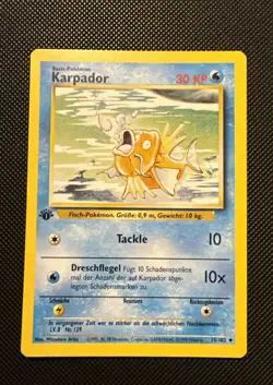 German Magikarp Karpador Base 1st Edition Pokemon 35/102 Card - Image 1