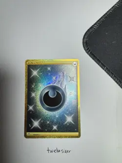Pokemon Darkness Energy TCG Card 236/203 Evolving Skies Gold Secret Rare - Image 1