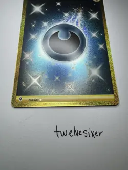 Pokemon Darkness Energy TCG Card 236/203 Evolving Skies Gold Secret Rare - Image 2