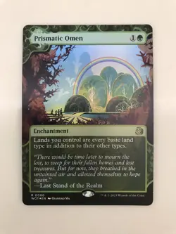 Prismatic Omen Foil Showcase MTG Magic the Gathering Card NM Near Mint Wilds WOT - Image 1