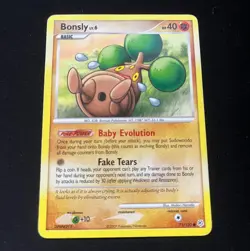 Bonsly 71/130 Diamond and Pearl Regular Pokemon Card 2007 MP - Image 1