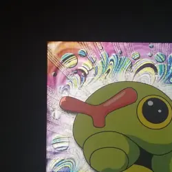 Caterpie #10 - TOPPS Black Logo - HOLO - TV SERIES 1 - POKEMON CARD - NM/M - Image 2