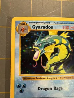 Pokemon TCG Gyarados Shadowless Holo Base Set 6/102 Unlimited Rare Card - Image 2