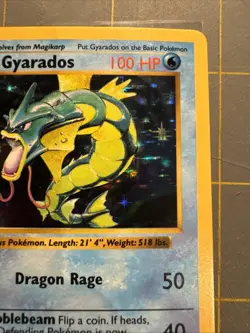 Pokemon TCG Gyarados Shadowless Holo Base Set 6/102 Unlimited Rare Card - Image 3