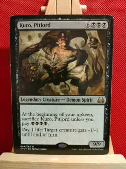 Kuro, Pitlord - Duel Decks: Divine vs. Demonic - Rare - Played (see pics) MTG - Image 1