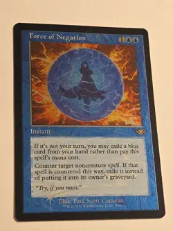 Force of Negation X1 ETCHED FOIL Retro Frame MH1 MTG Modern Horizons - Image 1