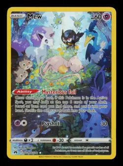 Pokemon Card Mew GG10/GG70 Crown Zenith Alt Art FA IR Holo NM 2023 - Image 1