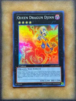 Yugioh Queen Dragun Djinn GAOV-EN049 Super Rare 1st Ed LP - Image 1