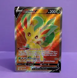Leafeon V 166/203 Holo - Evolving Skies - Pokemon Trading Card Game TCG - NM - Image 1