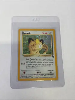 Pokemon TCG Meowth Black Star Promos Holo Card Wizards Black Star Promos 10 - Image 1