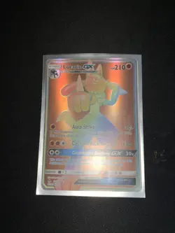 Lucario GX 135/131 Forbidden Light Secret Rainbow Rare Full Art Pokemon Card - Image 1