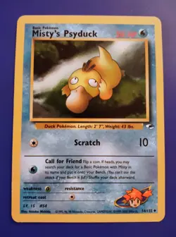 ⭐Misty's Psyduck #054/132 Gym Heroes (Lightly Played) Pokemon Card - Image 1