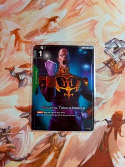 Gundam Card Game Newtype Rising Citizens, Take A Stand GD01-105 R+ Holo Foil x1 - Image 1