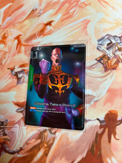 Gundam Card Game Newtype Rising Citizens, Take A Stand GD01-105 R+ Holo Foil x1 - Image 2