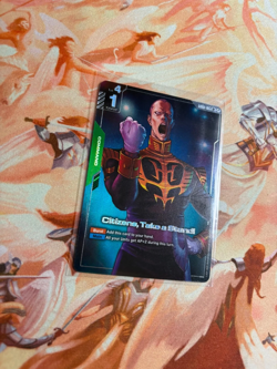 Gundam Card Game Newtype Rising Citizens, Take A Stand GD01-105 R+ Holo Foil x1 - Image 3