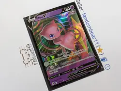 2021 Mew V Ultra Rare 113/264 Sword & Shield Fusion Strike Pokemon card NM/LP - Image 3