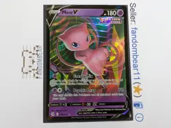 2021 Mew V Ultra Rare 113/264 Sword & Shield Fusion Strike Pokemon card NM/LP - Image 5