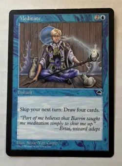 Meditate X1 -Nice LP - Tempest MTG Magic The Gathering Card English Reserve List - Image 1