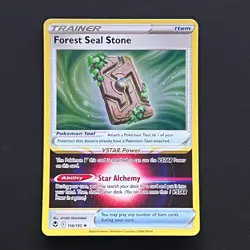 Forest Seal Stone 156/195 Holo Silver Tempest Pokemon Card NM - Image 1