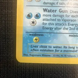Pokemon TCG Vaporeon Jungle Holo Card 12/64 Unlimited Rare NM/Exc - Image 4