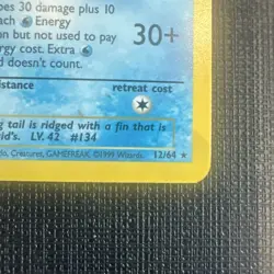 Pokemon TCG Vaporeon Jungle Holo Card 12/64 Unlimited Rare NM/Exc - Image 5