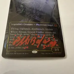 Blood Splatter Signed By Artist Atraxa, Grand Unifier (Oil Slick Raised Foil) NM - Image 2