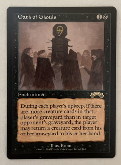 1x Oath of Ghouls Exodus MTG Magic the Gathering NM - Image 1