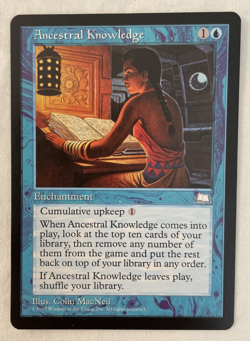 1x Ancestral Knowledge Weatherlight MTG Magic the Gathering NM - Image 1