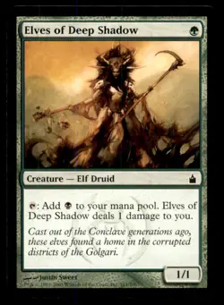 MTG Elves of Deep Shadow LP Light Play Ravnica: City of Guilds [3203] - Image 1