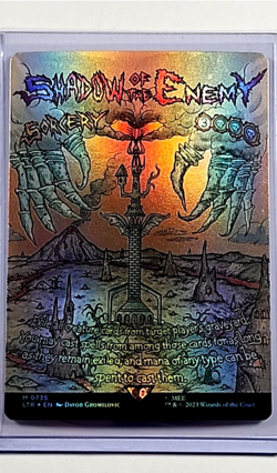 MTG Magic the Gathering LOTR Lord of Rings Foil Poster #735 Shadow of the Enemy - Image 1