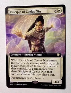 Disciple of Caelus Nin (Extended Art) [The Brothers' War Commander] MTG BRC - Image 1