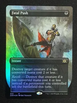 1x MTG Fatal Push (Borderless, Foil) - Double Masters (2XM) #343 - Magic - Image 1