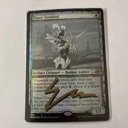 MTG: Signed By Artist - Esper Sentinel (Showcase) (Foil) (NM) MH2 - Deschamps - Image 1