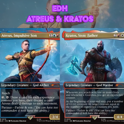 EDH - Atreus & Kratos, MTG Commander Deck, Bracket 2 - Image 1