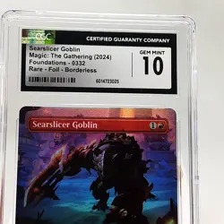 MTG - Foundations - Searslicer Goblin - Foil - Borderless - Graded CGC 10 - Image 3