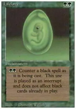 4x Lifeforce - MP - Revised - mtg - SPARROW MAGIC - Image 1