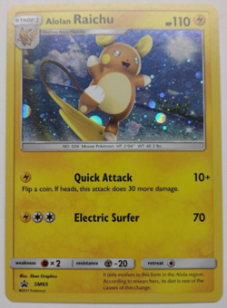 Pokemon - Alolan Raichu - SM65 - Cosmic Holo Rare - Promo - NM/M - Image 1