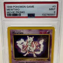 1999 Pokemon Game Movie Promo (Black Star Promo #3) Mewtwo - PSA 9 MINT - Image 2