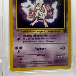 1999 Pokemon Game Movie Promo (Black Star Promo #3) Mewtwo - PSA 9 MINT - Image 3